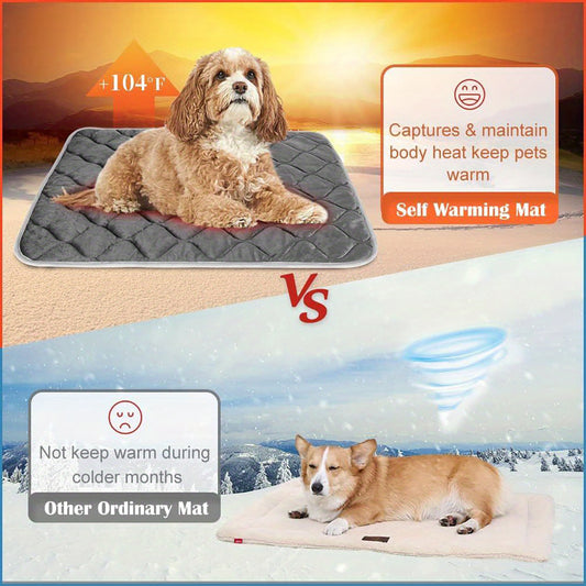 Self-Heating Pet Pad — No-Electricity Thermal Mat for Dogs & Cats