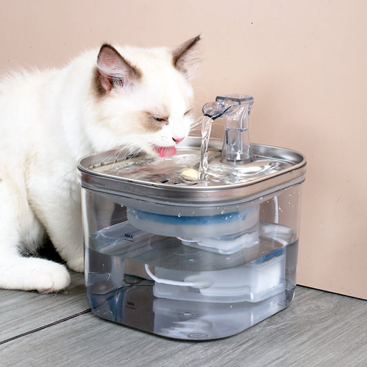 Pet Stainless Steel Automatic Water Fountain Dispenser