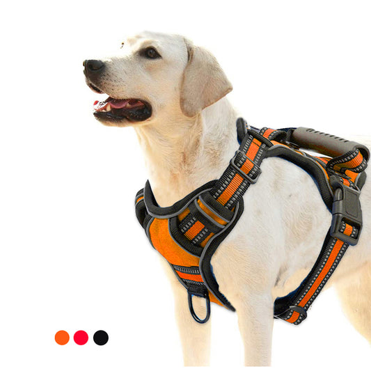 No-Pull Dog Harness — Breathable Reflective Vest with Leash Set